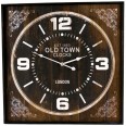 Nástěnné hodiny Old Town hranaté, 60 cm, hnědá