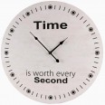 Nástěnné hodiny Time, 58 cm, bílá / černá
