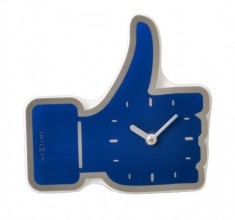 Designové nástěnné hodiny 5185bl Nextime mini Facebook Like 21cm