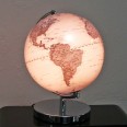 Stolní lampa Globus na kovovém podstavci, 25 cm, stříbrná