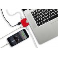 Loooqs, Cestovní USB hub, červená