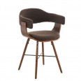 Jídelní / jednací židle dřevěná Dancer II. textil (SET 2 ks), tmavě šedá