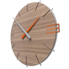 Designové hodiny 10-019n natur CalleaDesign Mike 42cm (více dekorů dýhy) Design černý ořech - 85