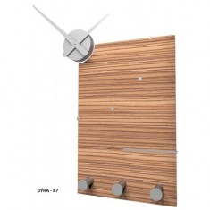 Designové hodiny 10-130n natur CalleaDesign Oscar 66cm (více dekorů dýhy) Design zebrano - 87