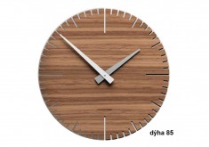 Designové hodiny 10-025 natur CalleaDesign Exacto 36cm (více dekorů dýhy) Design černý ořech - 85