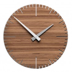 Designové hodiny 10-025 natur CalleaDesign Exacto 36cm (více dekorů dýhy) Design světlý ořech - 91
