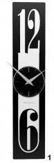 Designové hodiny 10-026 CalleaDesign Thin 58cm (více barevných verzí) Barva antracitová černá - 4
