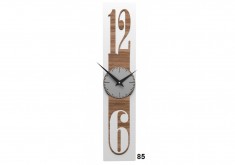 Designové hodiny 10-026 natur CalleaDesign Thin 58cm (více dekorů dýhy) Design černý ořech - 85