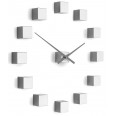 Designové nástěnné nalepovací hodiny Future Time FT3000SI Cubic silver