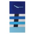 Designové nástěnné kyvadlové hodiny 2855bl Nextime Bold Stripes 38x19cm