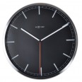 Designové nástěnné hodiny 3071zw Nextime Company Black Stripe 35cm