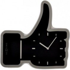 Designové nástěnné hodiny 3072zw Nextime Facebook Like 42cm