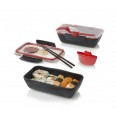 Lunch box BLACK-BLUM Bento, černý/červený