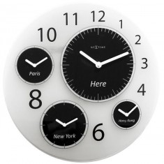 Designové nástěnné hodiny 3101 Nextime Big World 52cm