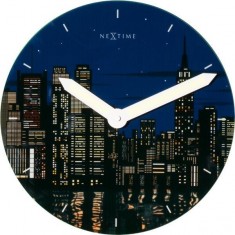 Designové nástěnné luminescenční hodiny 8819 Nextime New York 30cm