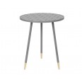Šedý kulatý odkládací stolek Leitmotiv  LM1054