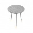 Šedý kulatý odkládací stolek Leitmotiv  LM1054