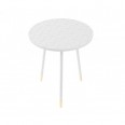 Bílý kulatý odkládací stolek Leitmotiv LM1053