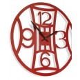 Designové hodiny D&D 377T Meridiana 40cm Meridiana barvy kov červený lak