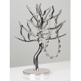 Stojan na šperky ve tvaru stromku, 31 cm, stříbrná, stříbrná