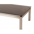 Konferenční stolek Elisa, 135 cm, nerez / černá