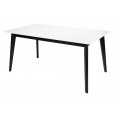 Jídelní stůl Milenium, 160 cm, bílá/černá, bílá / černá