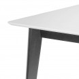 Jídelní stůl Milenium, 160 cm, bílá/černá, bílá / černá