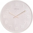 Designové nástěnné hodiny 3096wi Nextime Wood Wood Medium 35cm