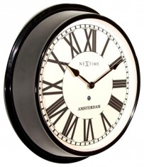 Designové nástěnné hodiny 3129zw Nextime Amsterdam 41cm
