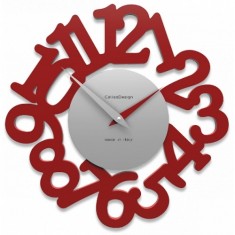Designové hodiny 10-009 CalleaDesign Mat 33cm (více barevných verzí) Barva rubínová tmavě červená - 65