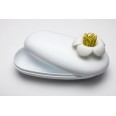 Multifunkční pouzdro QUALY Blossom Pebble Box, bílé-bílé