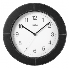 Designové kožené nástěnné hodiny AT4398