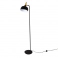Stojací lampa kovová Acky, 160 cm, černá, černá