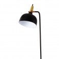 Stojací lampa kovová Acky, 160 cm, černá, černá