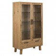Vitrina / prosklená skříň Rachel, 172 cm, dub