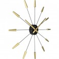 Designové nástěnné hodiny 2610go Nextime Plug Inn gold 60cm