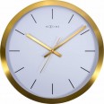 Designové nástěnné hodiny 2524gw Nextime Stripe Golg White 45cm