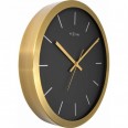 Designové nástěnné hodiny 2524gb Nextime Stripe Golg Black 45cm