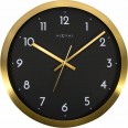Designové nástěnné hodiny 2523gb Nextime Arabic Golg Black 45cm