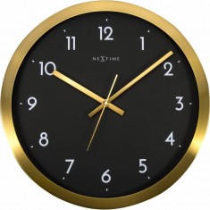 Designové nástěnné hodiny 2523gb Nextime Arabic Golg Black 45cm