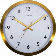 Designové nástěnné hodiny 2523gw Nextime Arabic Golg White 45cm
