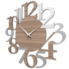 Designové hodiny 10-020n CalleaDesign Russel 45cm (více dekorů dýhy) Design černý ořech - 85