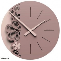 Designové hodiny 56-10-2 CalleaDesign Merletto Big 45cm (více barevných verzí) Barva švestkově šedá - 34