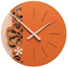 Designové hodiny 56-10-2 CalleaDesign Merletto Big 45cm (více barevných verzí) Barva oranžová - 63