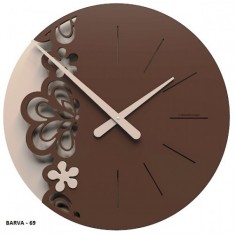 Designové hodiny 56-10-2 CalleaDesign Merletto Big 45cm (více barevných verzí) Barva čokoládová - 69
