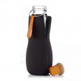 Skleněná filtrační láhev s binchotanem BLACK-BLUM Eau Good Glass, 600ml, oranžová