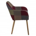 Jídelní / jednací židle s područkami Milla, patchwork, více barev