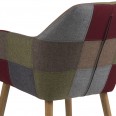 Jídelní / jednací židle s područkami Milla, patchwork, více barev