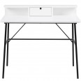 Pracovní stůl se zásuvkou Calina, 100 cm, bílá / černá