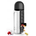 ASOBU multifunkční týdenní dávkovací láhev Pill Organizer černá 600ml